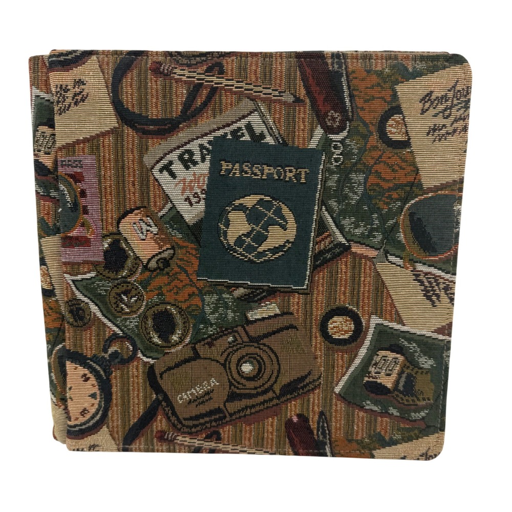 Creative Memories Passport Tapestry Fabric Scrapbook Album RETIRED 12 x 12